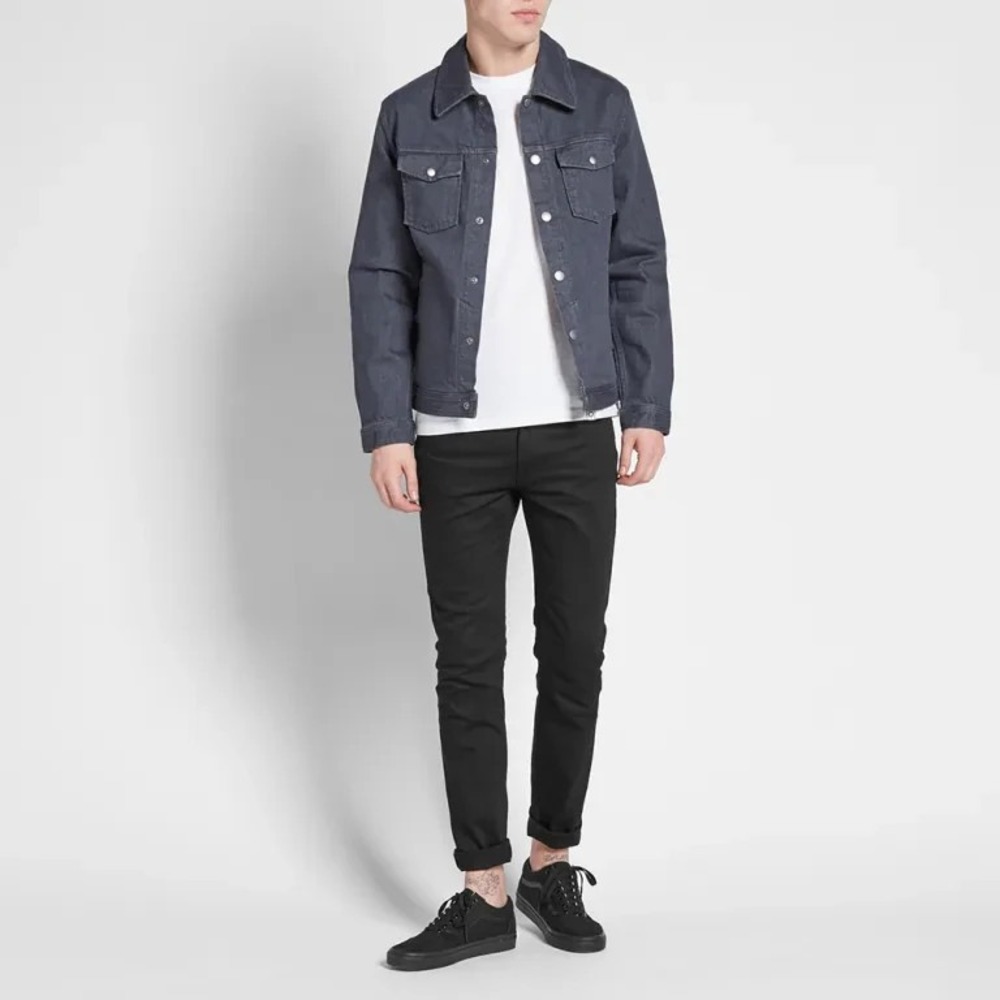 Acne Studios Ace Stay Cash Jeans Men 33x31 Black Slim Tapered Fit Designer $190